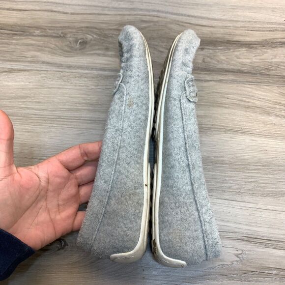 Lucky Brand Abeeku Slip On Moccasins Womens Sz 8M 38 Gray Textile Horsebit Flat - Picture 3 of 9